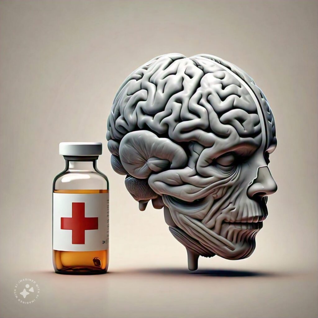 Brain and medicine by hi-tech hospital.