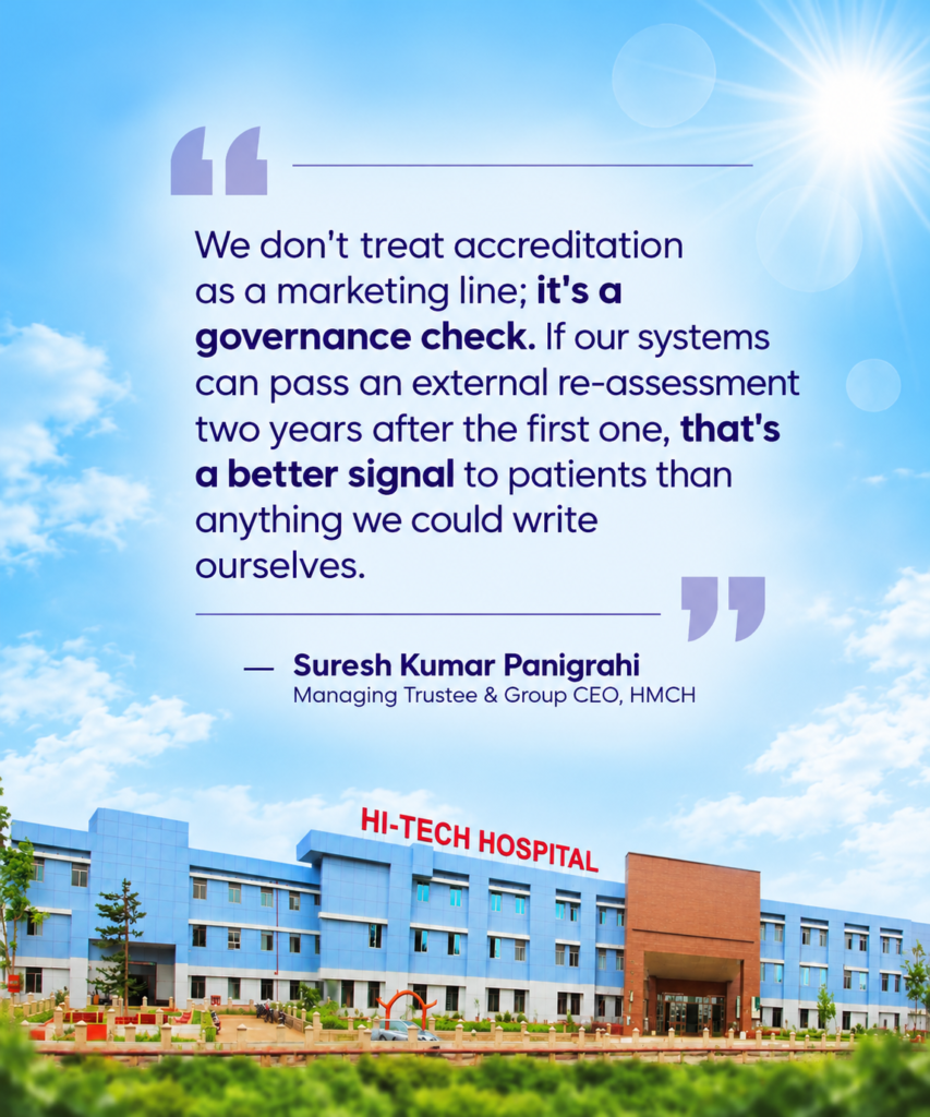 Hi-Tech CEO Stand on NABH Certification